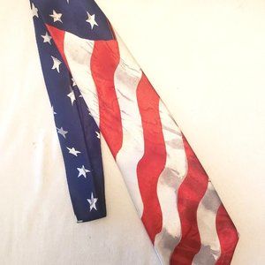 Men's AMERICAN FLAG Red, White & Blue Tie by Roberto Cellini. NWOT